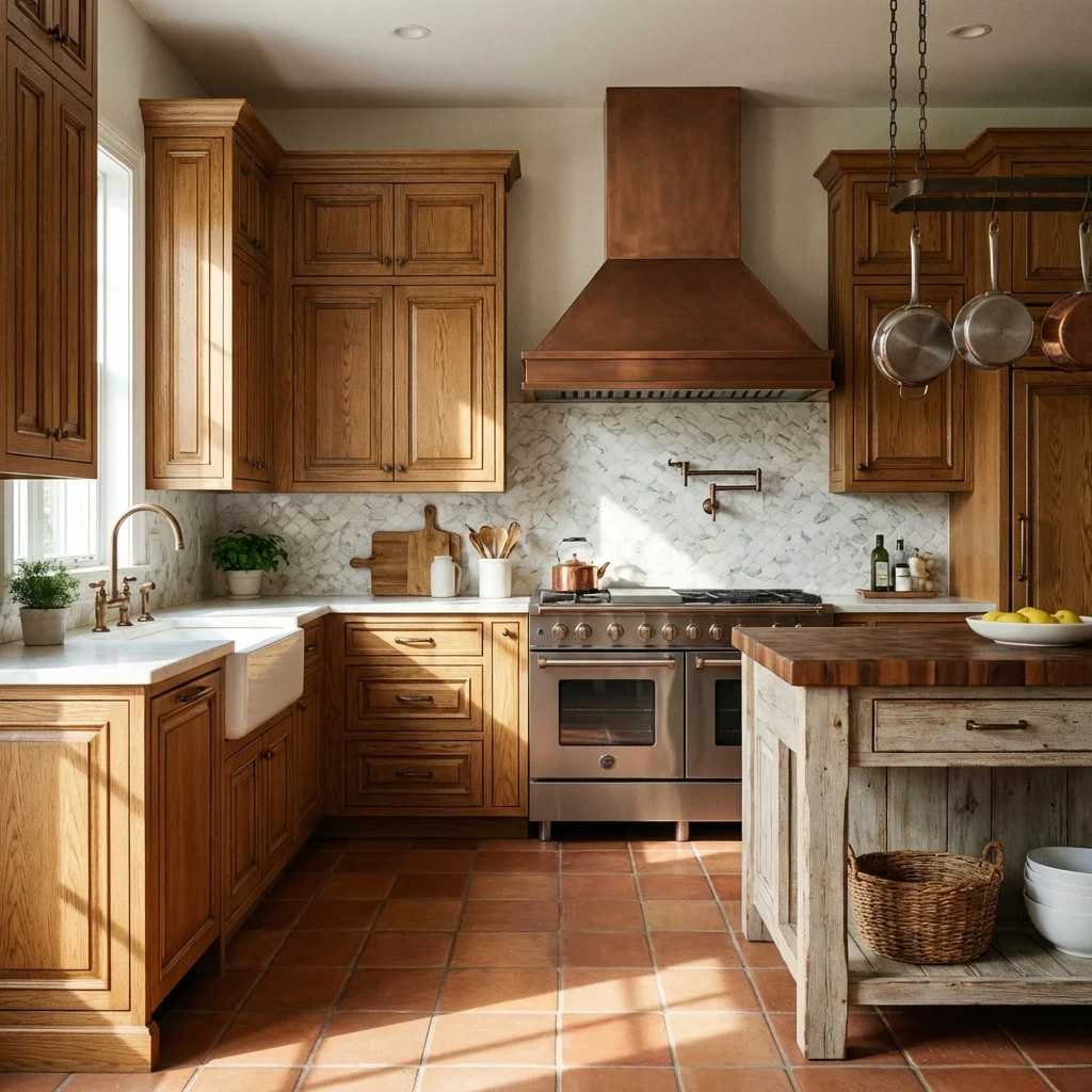 Cucina classica con legno